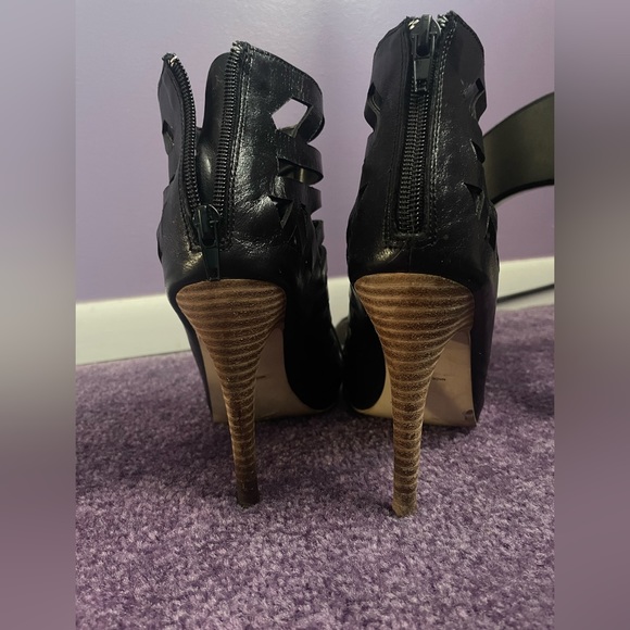 Stylish open-toe, lace-up, booties with tons of detail! - Picture 2 of 6